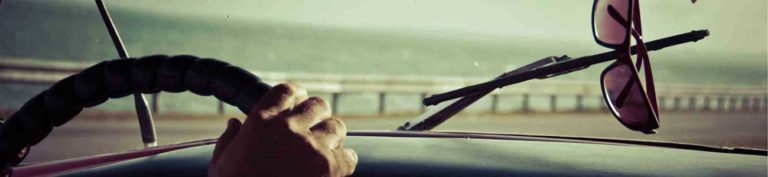 Driving in a car