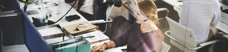 Female employee working