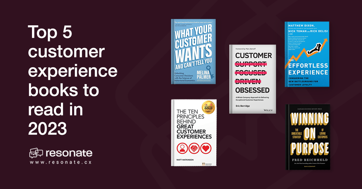 Featured image for the blog showcasing the top 5 customer experience books to read in 2023
