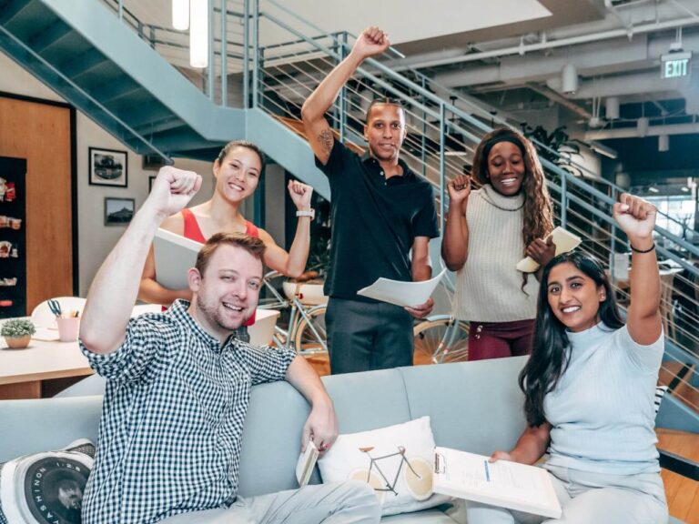 Employees happy at work